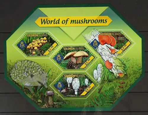Salomon Inseln 2592-2595 postfrisch Kleinbogen / Pilze #GH313
