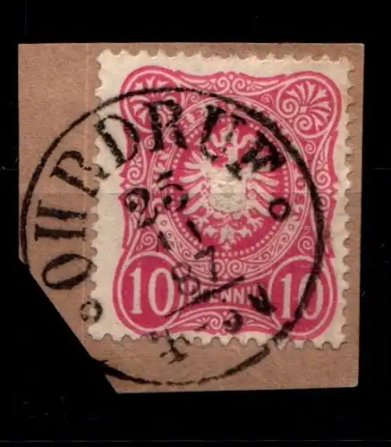 Deutsches Reich 41 gestempelt auf Briefstück, Stempel Ohrdruf #GV473