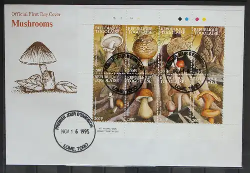 Togo 2348-2355 gestempelt Kleinbogen / als FDC #GG258