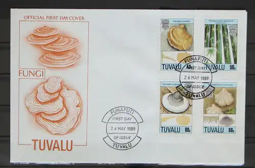 Tuvalu 541-544 gestempelt als FDC / Pilze #GG261