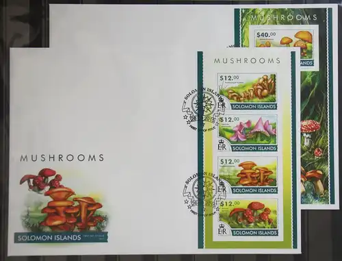 Salomon Inseln 3097-3100 und Block 401 gestempelt Kleinbogen / als FDC #GG307