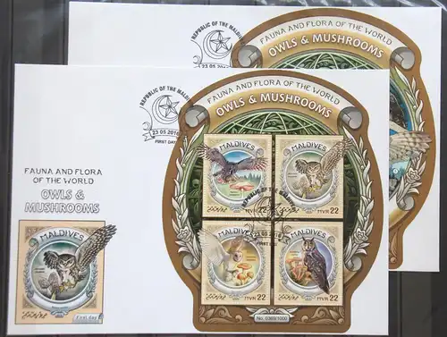 Malediven 6335-6338 und Block 938 gestempelt Kleinbogen / als FDC #GG527