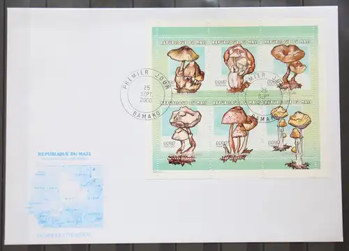 Mali 2552-2557 gestempelt Kleinbogen / als FDC #GG535