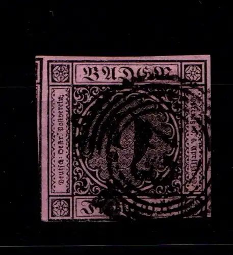 Baden 4 gestempelt N5, einseitig berührt #GT736