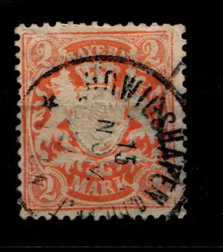 Bayern 64 gestempelt vollrandig auf Briefstück #GT570