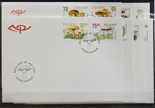 Island 915-916 ff. gestempelt als FDC / Pilze #GG396