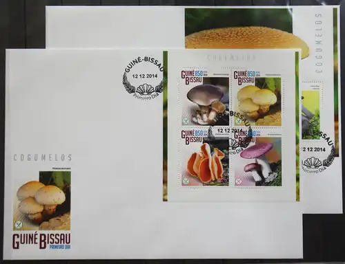 Guinea Bissau 7518-7521 und Block 1309 gestempelt Kleinbogen / als FDC #GG415