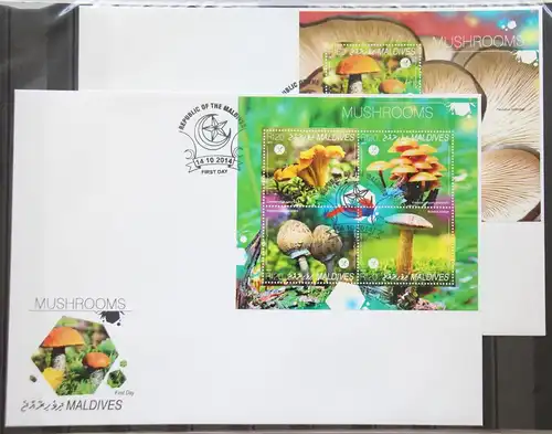 Malediven 5395-3598 und Block 742 gestempelt Kleinbogen / als FDC #GG524