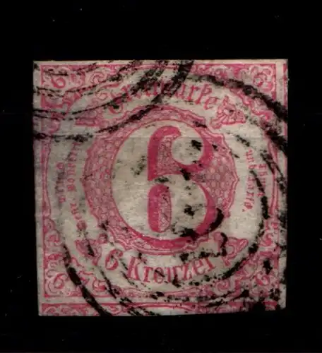 Thurn & Taxis 22 gestempelt voll bzw. überrandig, Pracht #GT905