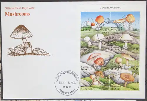 Mali 1488-1494 gestempelt Kleinbogen / als FDC #GG533