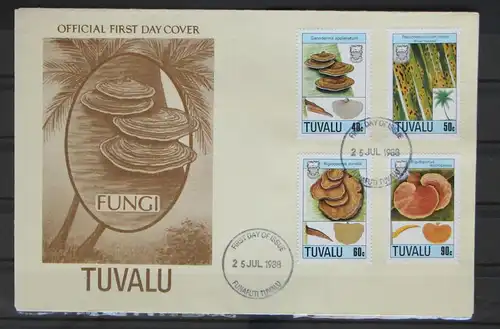 Tuvalu 518-521 gestempelt als FDC / Pilze #GG260