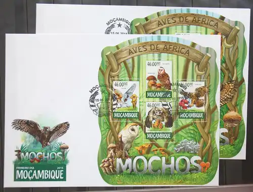 Mosambik 7909-7912 und Block 1022 gestempelt Kleinbogen / als FDC #GG552