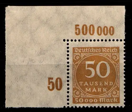 Deutsches Reich 275a POR postfrisch Eckrand oben links #GS361