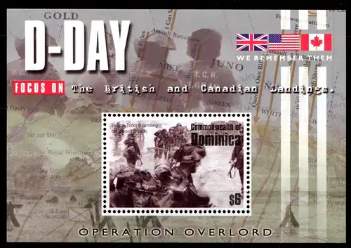 Dominica Block 501 mit 3605 postfrisch Geschichte D-Day #GQ969