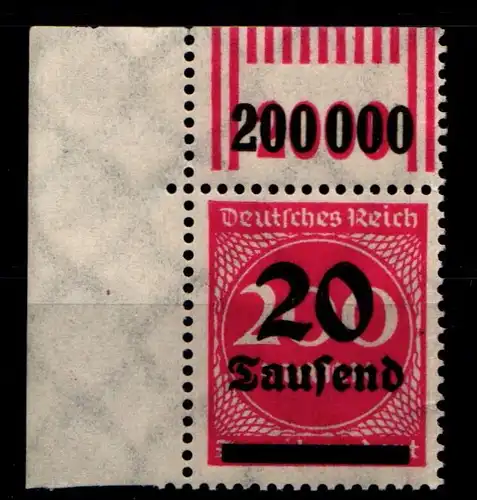 Deutsches Reich 282WOR postfrisch Eckrand oben links, WOR 2/9/2 #GS395