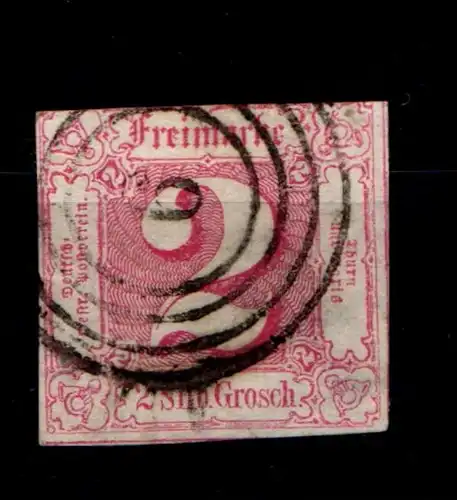 Thurn & Taxis 16 gestempelt typischer Taxisschnitt #GT920