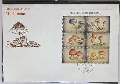 Antigua und Barbuda 2551-2556, 2557-2562, Block 372f. gestempelt als FDC #GG487