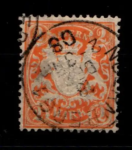 Bayern 64 gestempelt vollrandig auf Briefstück #GT571