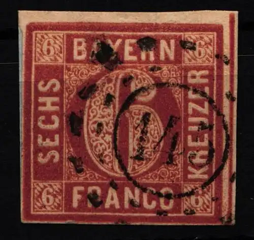 Bayern 4 TypII gestempelt oMr 291 (Ludwigshafen), gut geschnitten #GU922