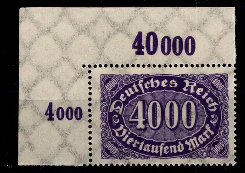 Deutsches Reich 255 POR postfrisch Eckrand oben links #GS307