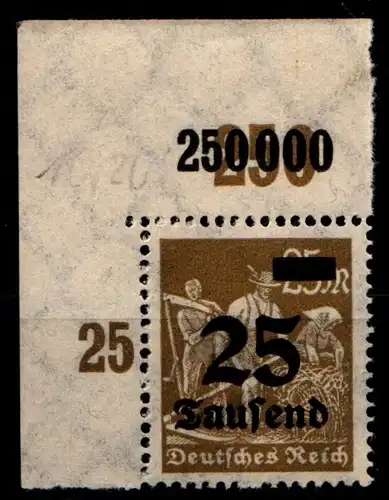 Deutsches Reich 283POR postfrisch Eckrand oben links #GS399