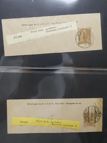 Österreich Streifband und Belege Sammlung ca. 130 Stück #LV893