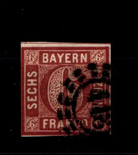 Bayern 4 Typ II gestempelt einseitig berührt #GT592