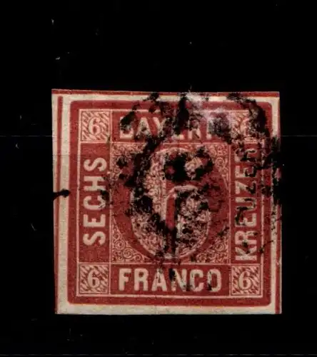 Bayern 4 Typ 2 gestempelt oMr 248 breitrandig #GT587