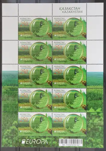 Kasachstan 705 postfrisch Kleinbogen / CEPT #GG578