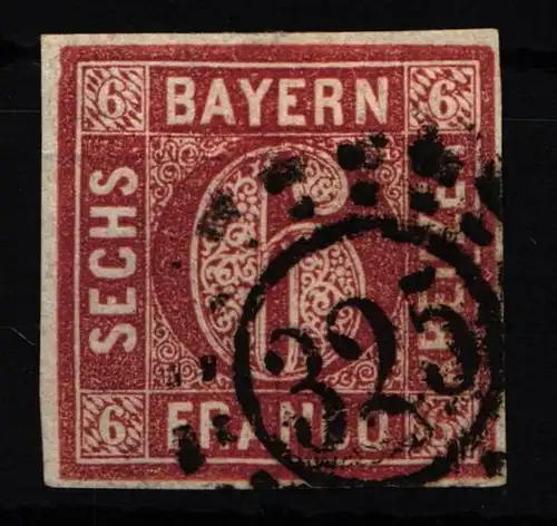 Bayern 4 TypII gestempelt oMr 325 (München), gut geschnitten #GU918