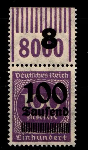 Deutsches Reich 289bW OR postfrisch OPD Stettin, 1/11/1 #GS852