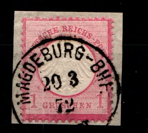 Deutsches Reich 4 gestempelt Vollstempel Magdeburg Bhf., gut gezähnt #GU871