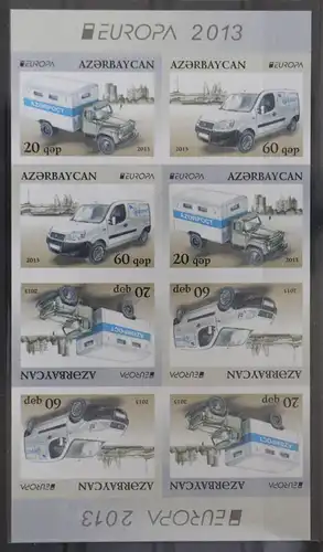 Aserbaidschan 973 und 974 B postfrisch Heftchenblatt / CEPT #GG563