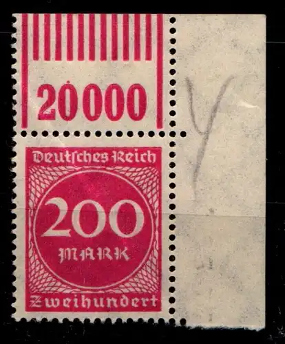 Deutsches Reich 269 postfrisch 1/11/1 vom Eckrand #GS697