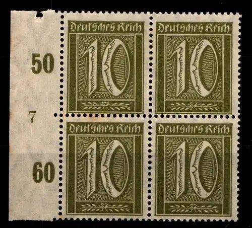 Deutsches Reich 159 postfrisch 4er Block vom Seitenrand #GS729