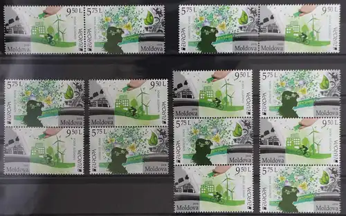 Moldawien 948 und 949 postfrisch Zusammendrucke aus Kleinbogen / CEPT #GG715
