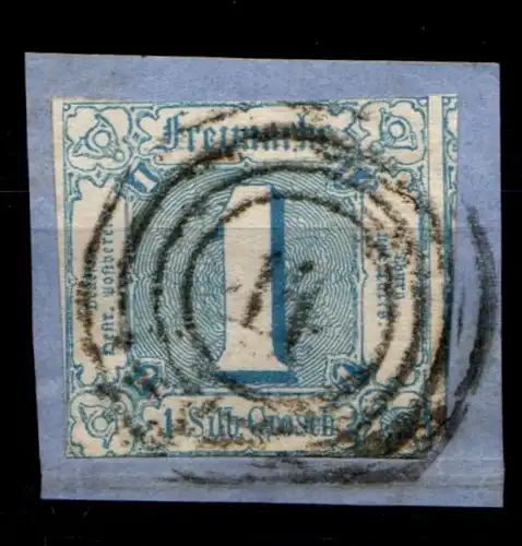 Thurn & Taxis 15 gestempelt typischer Taxisschnitt, 2seitig berührt #GT950