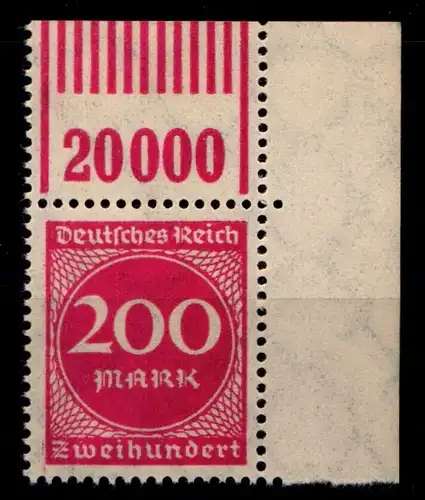 Deutsches Reich 269 WOR postfrisch Eckrand oben rechts, WOR 1/11/1 #GS345