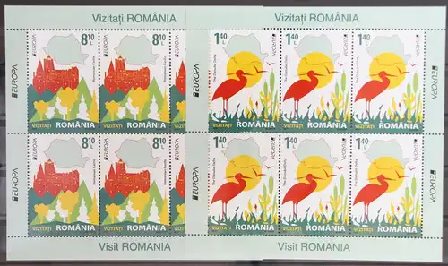 Rumänien 6617 und 6618 postfrisch Kleinbogensatz / CEPT #GG599