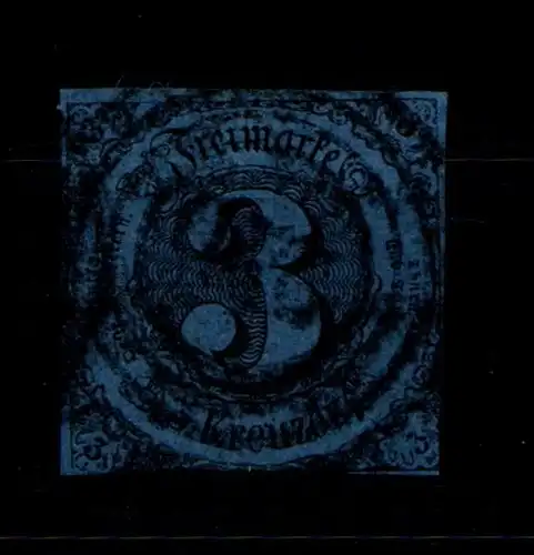 Thurn & Taxis 8 gestempelt typischer Taxisschnitt, 2seitig berührt #GQ477