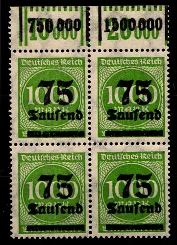 Deutsches Reich 288 2/9/2 / 1/5/1 postfrisch 4er Block #GS437