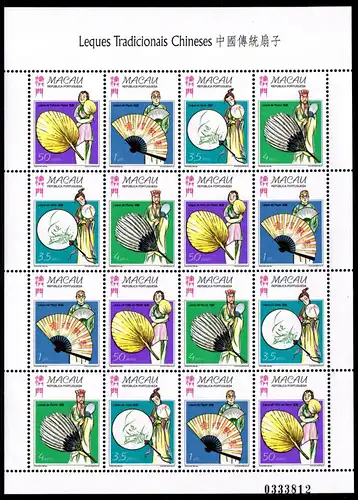 Macau 932-935 postfrisch als Kleinbogen #GK112