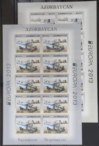 Aserbaidschan 973 und 974 B postfrisch Kleinbogensatz / CEPT #GG567