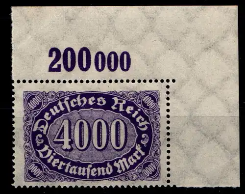 Deutsches Reich 255 POR postfrisch Eckrand oben rechts #GS308