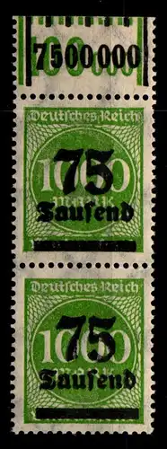Deutsches Reich 288 1/11/1 / 1/5/1 postfrisch Oberrand Paar #GS439
