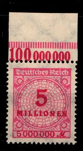 Deutsches Reich 317POR postfrisch Platte B #GS648