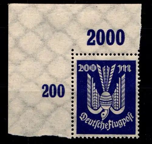 Deutsches Reich 267POR postfrisch Eckrand oben links #GS419