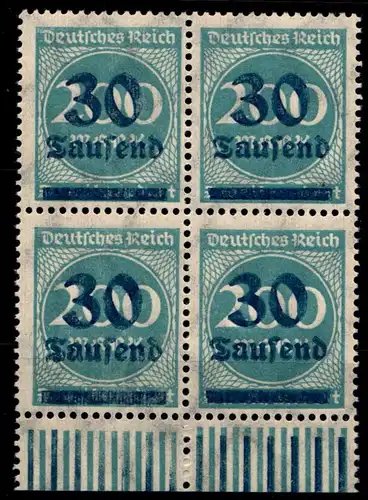 Deutsches Reich 285 postfrisch Unterrand 4er Block #GS428