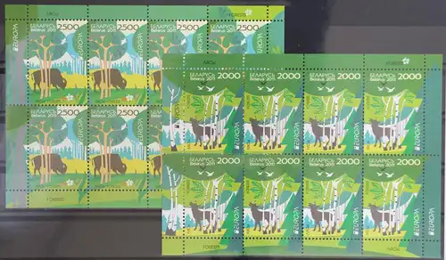 Weißrußland 853 und 854 postfrisch Kleinbogensatz / CEPT #GG577