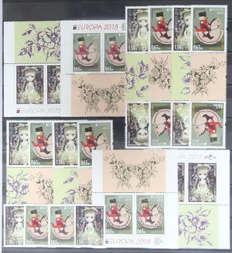 Bulgarien 5199 und 5200 A+B+D postfrisch Zusammendrucke / CEPT #GG700